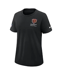 Nike Women's Black Chicago Bears 2025 Nfl Crucial Catch Tri-Blend Dri-fit T-Shirt