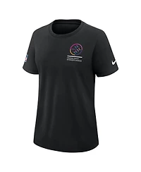 Nike Women's Black Pittsburgh Steelers 2025 Nfl Crucial Catch Tri-Blend Dri-fit T-Shirt