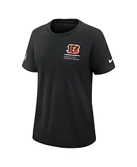Nike Women's Black Cincinnati Bengals 2025 Nfl Crucial Catch Tri-Blend Dri-fit T-Shirt