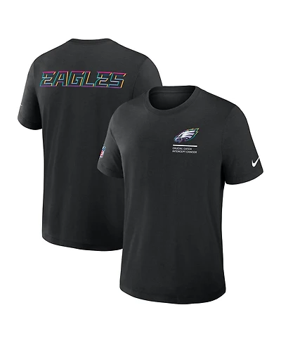 Nike Men's Black Philadelphia Eagles Tall 2025 Nfl Crucial Catch Tri-Blend Dri-fit T-Shirt