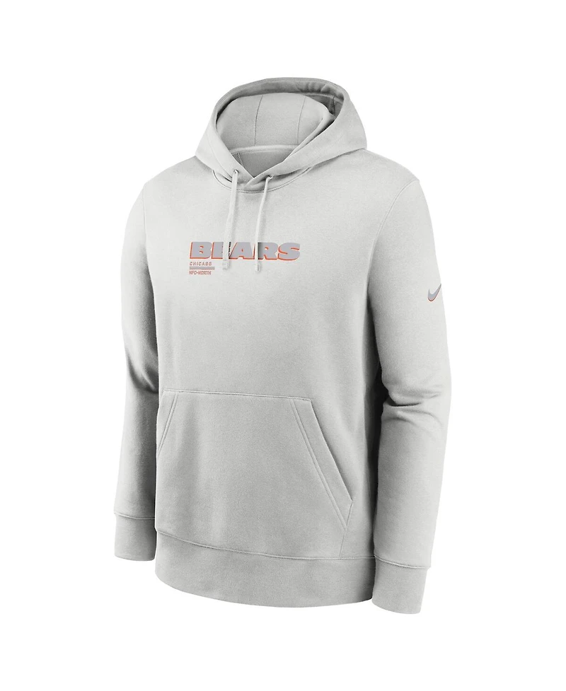Nike Men's Gray Chicago Bears Edge Pack French Terry Club Pullover Hoodie