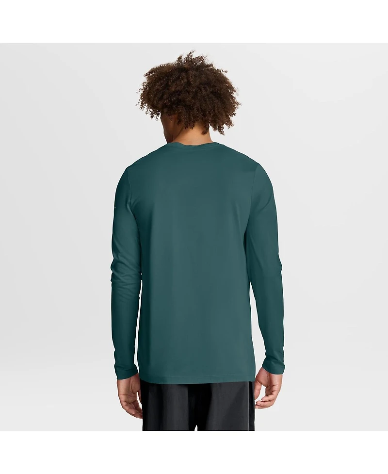 Nike Men's Midnight Green Philadelphia Eagles Primetime Legend Icon Performance Long Sleeve T-Shirt