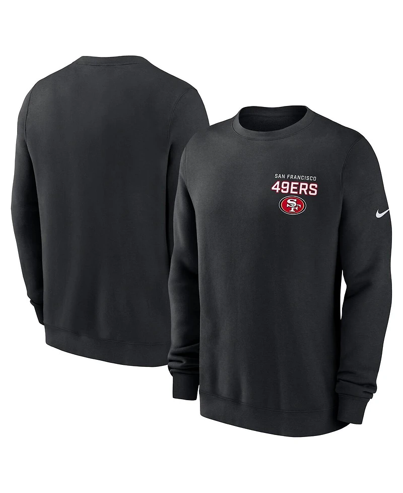 Nike Men's Black San Francisco 49ers Primetime Club Fleece Pullover Sweatshirt