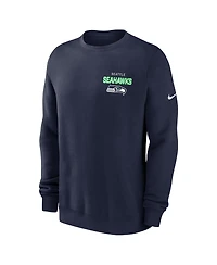 Nike Men's College Navy Seattle Seahawks Primetime Club Fleece Pullover Sweatshirt