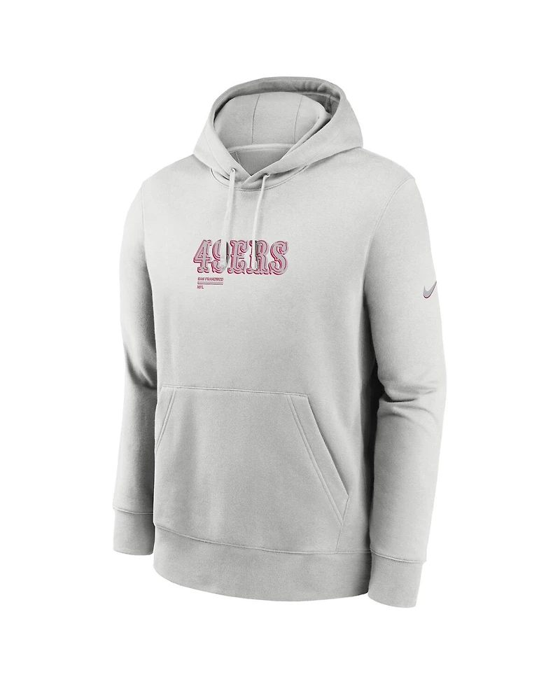 Nike Men's Gray San Francisco 49ers Edge Pack French Terry Club Pullover Hoodie