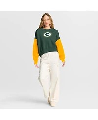 Nike Women's Green Bay Packers Oversized Color Block Pullover Sweatshirt