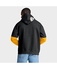 Fanatics Men's Black Pittsburgh Steelers Helmet Pullover Hoodie