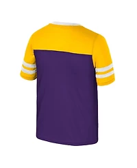 Colosseum Big Girls Purple Lsu Tigers Princess Bubblegum Bling T-Shirt