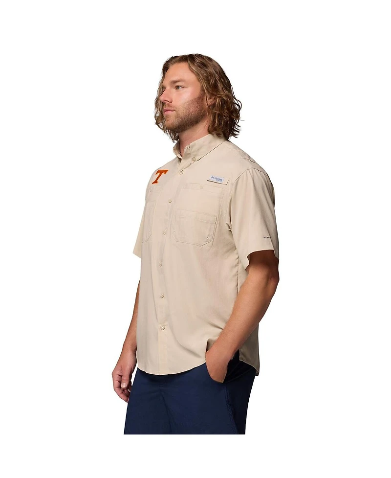 Columbia Men's Tan Tennessee Volunteers Tamiami Omni-Shade Button-Down Shirt