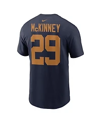 Nike Men's Xavier McKinney Navy Green Bay Packers The 1923 Classic Name Number T-Shirt