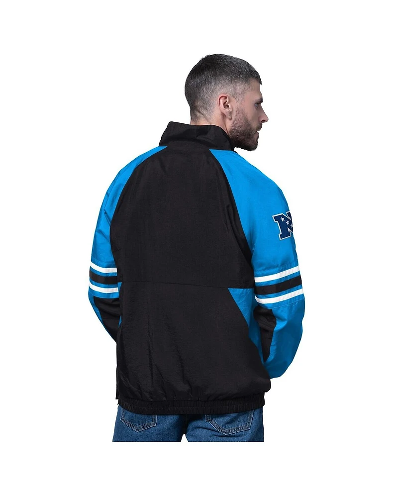 Starter Men's Black Carolina Panthers Prospect Half-Zip Pullover Sweatshirt