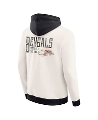 Darius Rucker Collection by Fanatics Men's Cream Cincinnati Bengals Distressed Graphics Full-Zip Hoodie