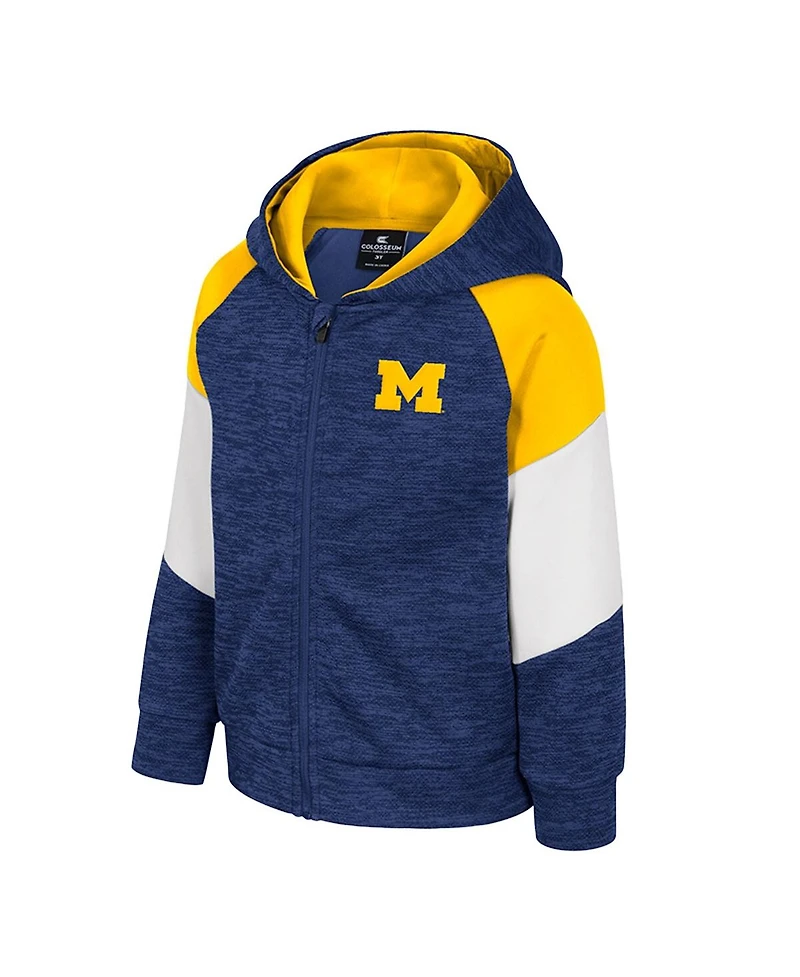 Colosseum Toddler Navy Michigan Wolverines Spirit Hollow Full-Zip Hoodie