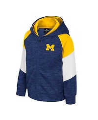 Colosseum Toddler Navy Michigan Wolverines Spirit Hollow Full-Zip Hoodie