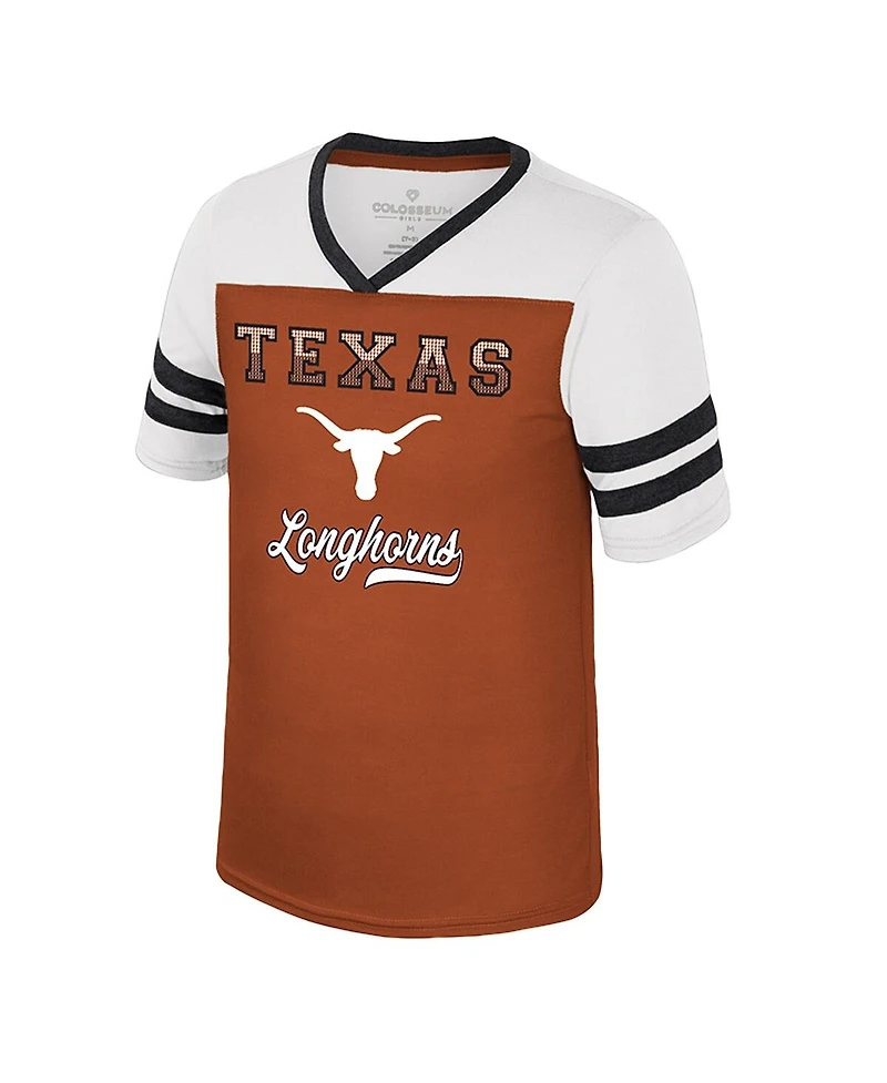 Colosseum Big Girls Texas Orange Longhorns Princess Bubblegum Bling T-Shirt