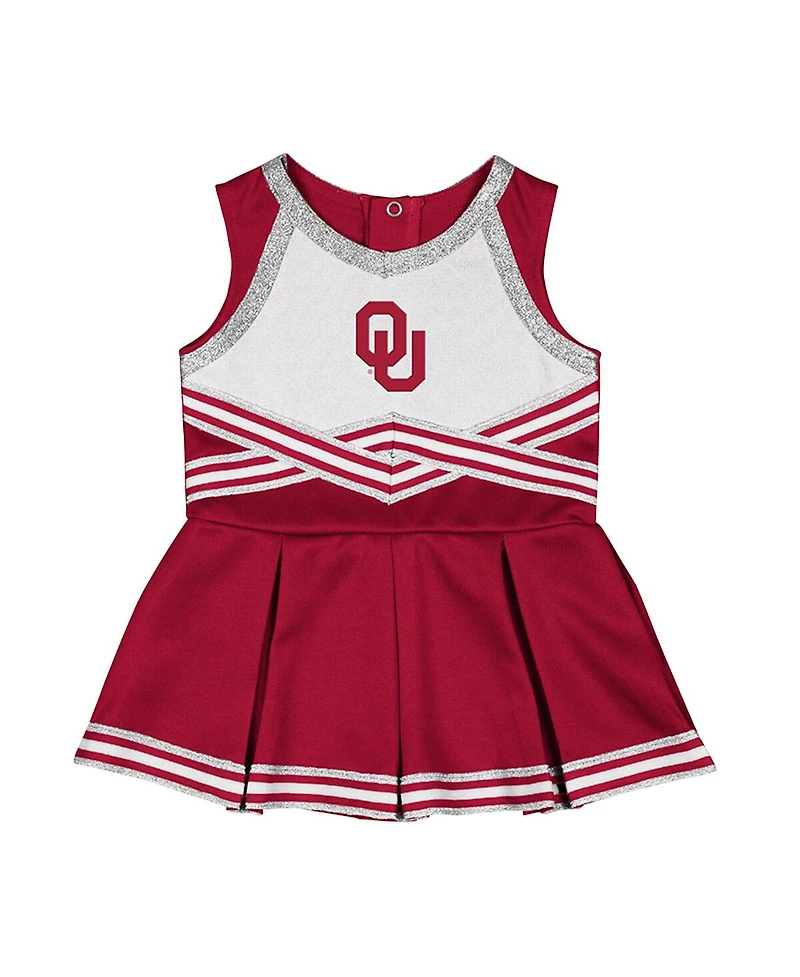 Colosseum Girls Baby Boys and Girls Crimson Oklahoma Sooners Lollipop Park Cheer Dress