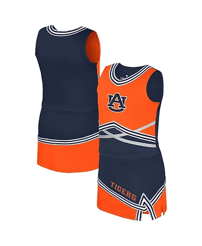 Colosseum Big Girls 2-Piece Navy Auburn Tigers Lollipop Park Cheer Set
