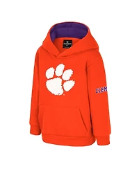 Colosseum Toddler Orange Clemson Tigers Big Logo Volume Fleece Pullover Hoodie