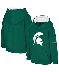 Colosseum Toddler Green Michigan State Spartans Big Logo Volume Fleece Pullover Hoodie