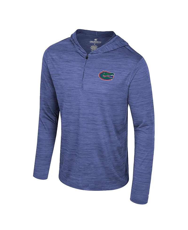 Colosseum Men's Royal Florida Gators Always Sunny Lightweight Quarter-Zip Hoodie