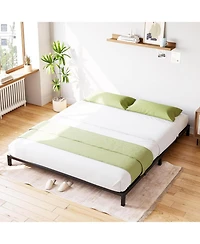 Inch Full Bed Frame No Box Spring Needed, Heavy Duty Metal Platform Bed Frame Full Size for Bedroom Easy Assembly, Noise Free, Black
