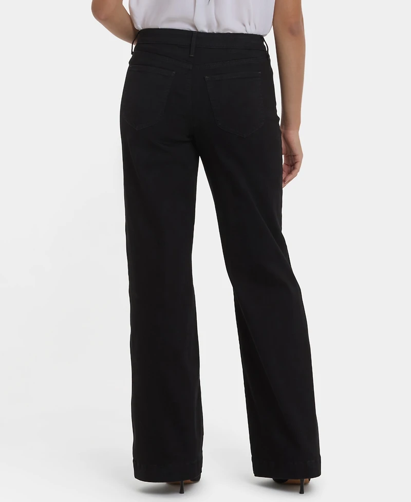 Nydj Women's Teresa Wide Leg Patch Pocket Jeans