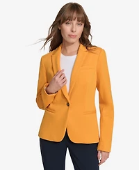 Tommy Hilfiger Women's Scuba One-Button Blazer