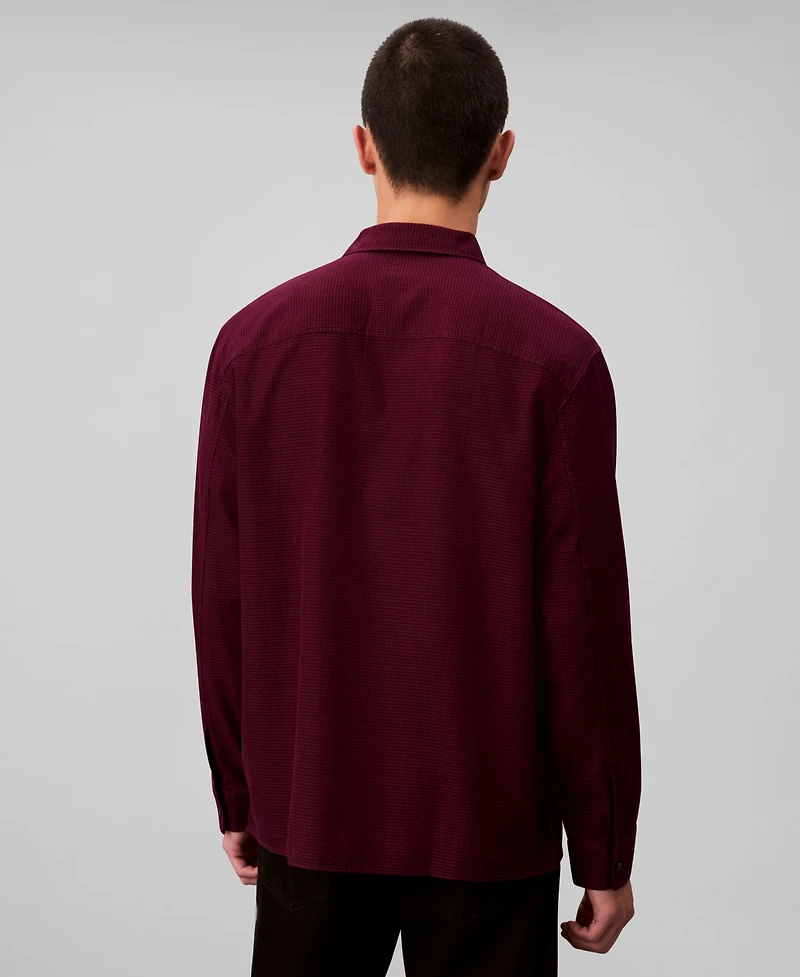 Calvin Klein Men's Classic-Fit Yarn-Dyed Houndstooth Shirt