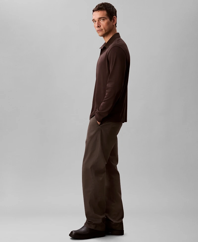 Calvin Klein Men's Long Sleeve Polo Shirt