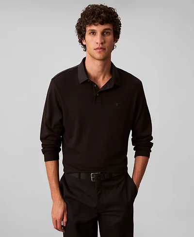 Calvin Klein Men's Long Sleeve Polo Shirt
