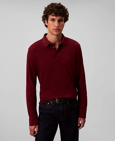 Calvin Klein Men's Long Sleeve Polo Shirt
