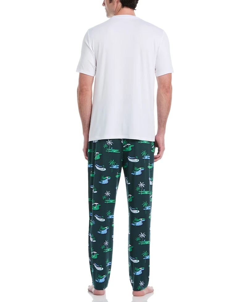 Perry Ellis Portfolio Men's Soft Touch Beach Course Pajama Pants
