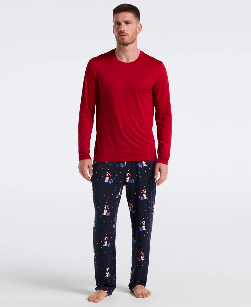 Perry Ellis Portfolio Men's Deluxe Touch King Charles Pajama Pants