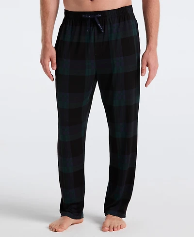 Perry Ellis Portfolio Men's Deluxe Touch Twill Plaid Print Pajama Pants