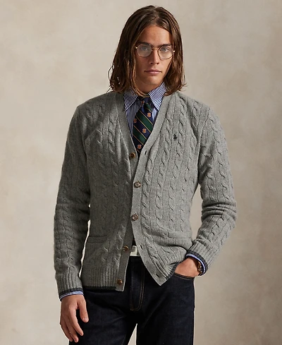 Polo Ralph Lauren Men's Cable-Knit Wool-Cashmere Cardigan