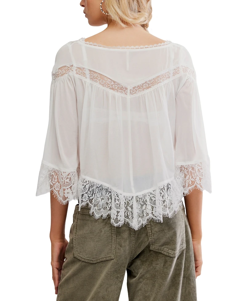 Free People Women's Bali Midnight Rain V-Neck Top