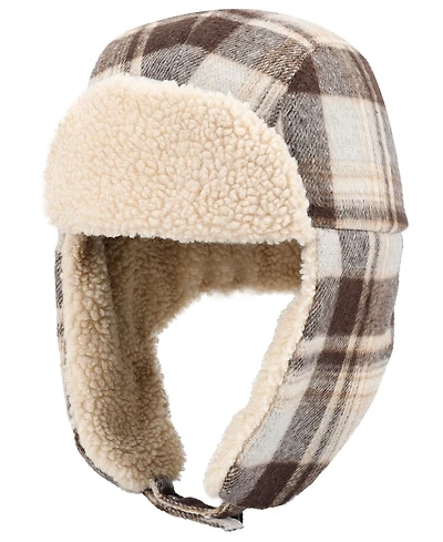 Levi's Men's Oversized Brushed Plaid Trapper Hat