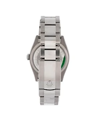 Pre-Owned Rolex Oyster Perpetual Datejust Palm Motif Automatic Watch in Stainless Steel and White Gold with Diamond Markers 36mm