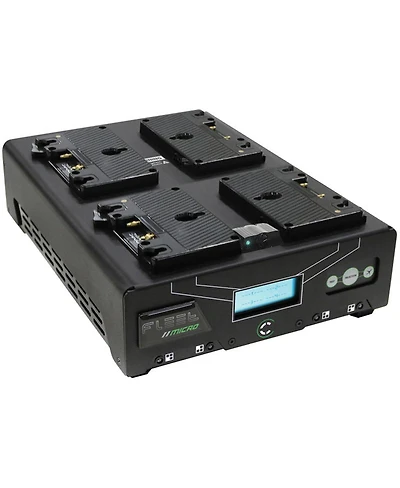 Core Swx Fleet-Q4MAi Voltbridge Enabled Four Position 3-Stud Simultaneous Fast Charger for Gold Mount Batteries