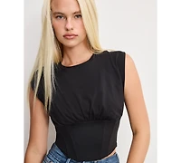 Good American Women's Sleeveless Corset Top, Regular & Plus