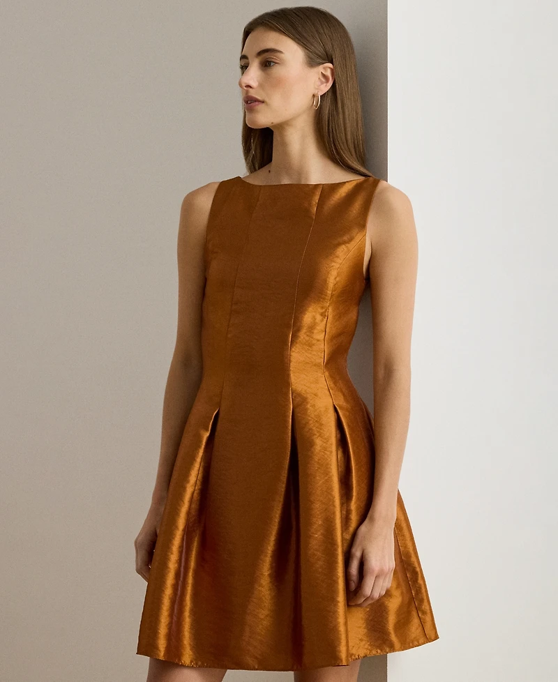 Lauren Ralph Women's Metallic Fit-and-Flare Cocktail Dress