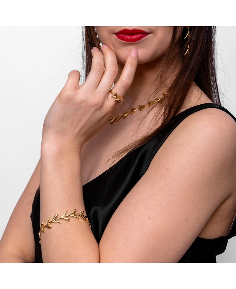 Lucy Quartermaine Sycamore Bracelet in Gold Vermeil