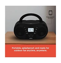 RadioShack Portable Cd Player Boombox, Bluetooth, Fm Radio, Usb & Aux, Remote Control 1402010