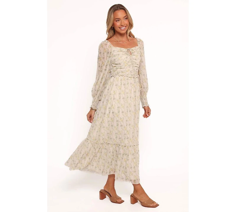 Petal and Pup Women's Keziah Long Sleeve Maxi Dress - Yellow Floral