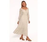 Petal and Pup Women's Keziah Long Sleeve Maxi Dress - Yellow Floral