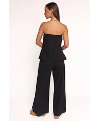 Petal and Pup Women's Charlie Strapless Pant Set - Black Xs