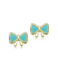GiGiGirl 14K Gold Plated Bow Design Stud Earrings For Kids