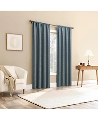 Sun Zero Belmont Floral Jacquard 100% Blackout Rod Pocket Curtain Panel