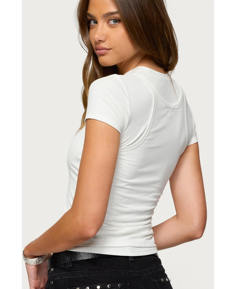 Edikted Women's Devlin Layered T Shirt