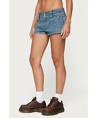 Edikted Women's Keinan Low Rise Denim Shorts